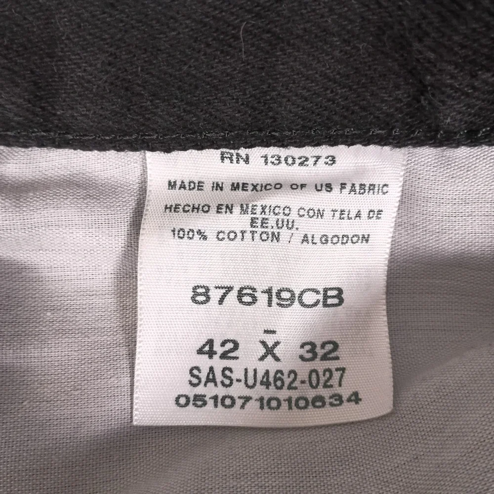 Rustler Mens‎ Regular Fit Straight Leg Black Jeans 100% Cotton 42x32 87619CB